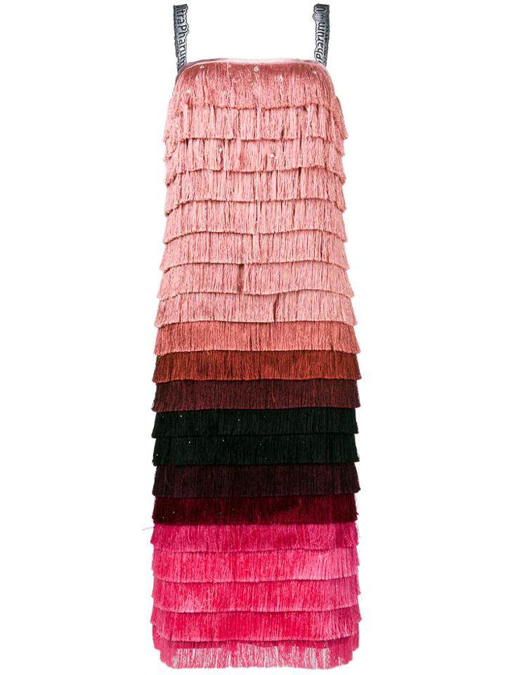 Marco De Vincenzo Fringed Dress - Pink & Purple
