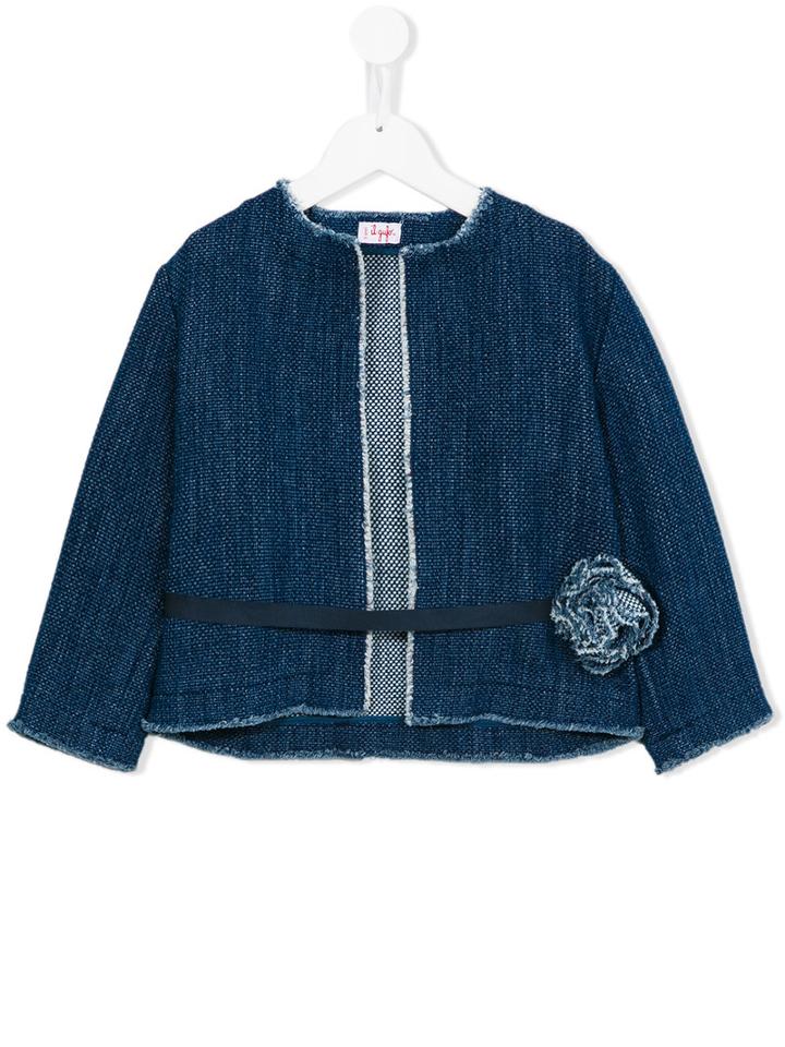 Il Gufo - Belted Denim Jacket - Kids - Cotton/polyester - 10 Yrs, Blue
