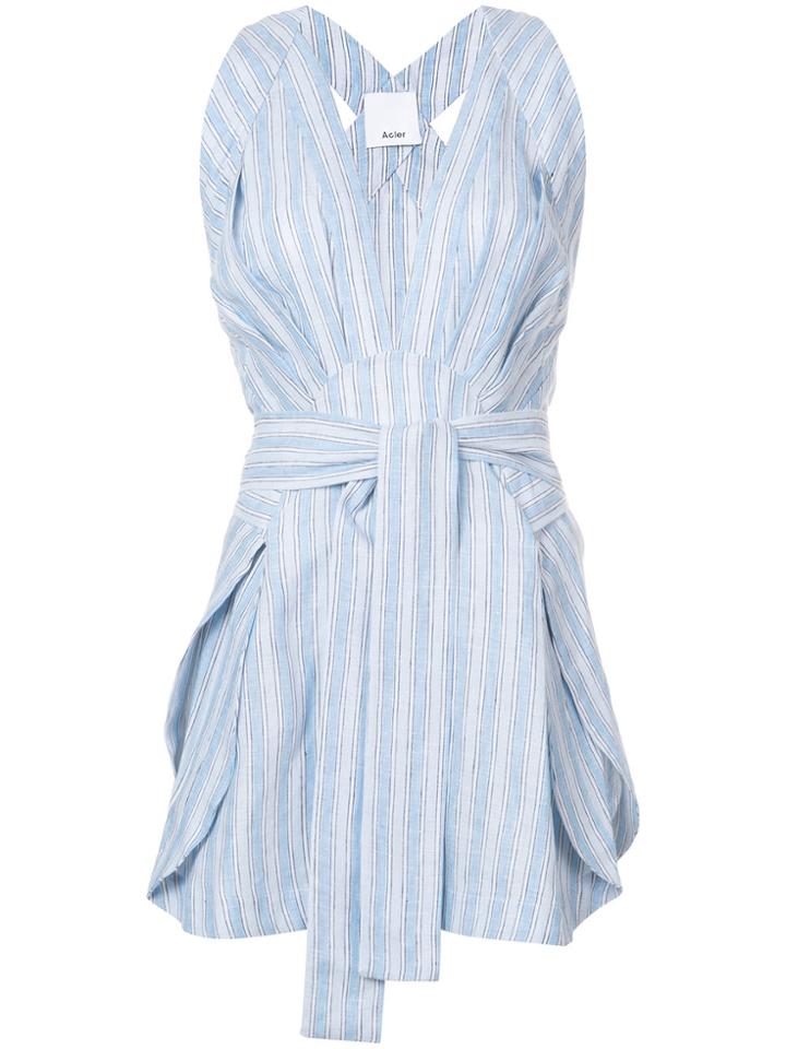 Acler V-neck Wrap Vest - Blue