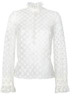 Philosophy Di Lorenzo Serafini - Lace Detail Blouse - Women - Cotton/polyamide/viscose - 38, Nude/neutrals, Cotton/polyamide/viscose
