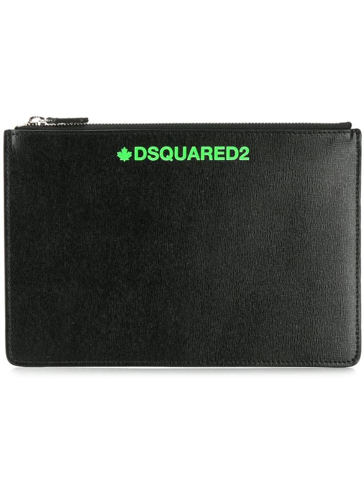 Dsquared2 Printed Logo Coin Pouch - Black