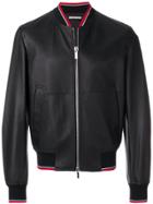 Dior Homme Striped Trim Bomber Jacket - Black