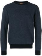 Tod's Contrast-trim Textured Jumper - Blue