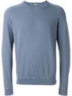 Massimo Alba Crew Neck Sweater, Men's, Size: M, Blue, Cotton