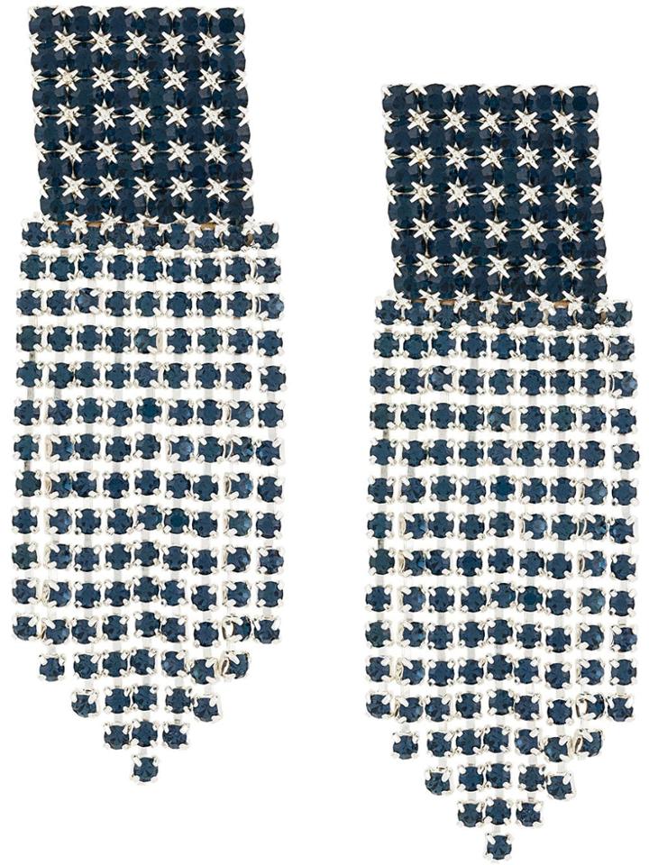 Susan Caplan Vintage 1980s Vintage Statement Drop Earrings - Silver