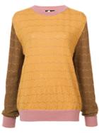 Stine Goya Contrast Trim Jumper - Yellow & Orange