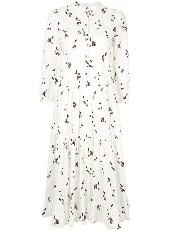 Baum Und Pferdgarten Alexandrina Cherry Print Dress - White