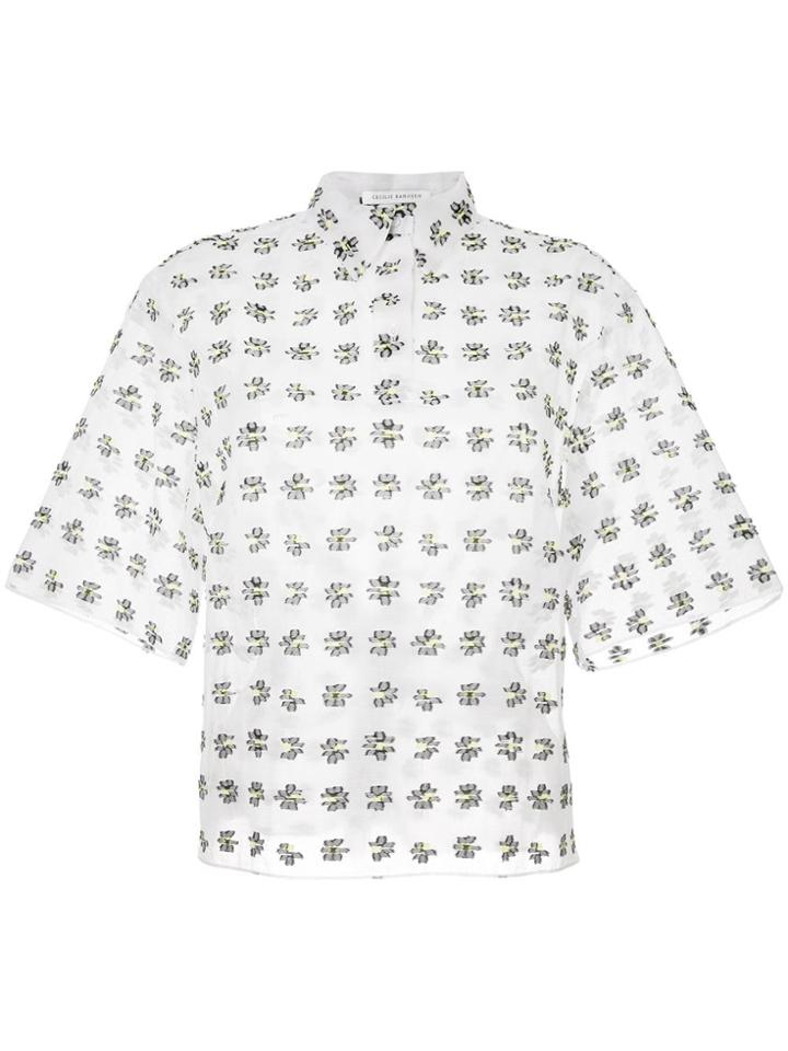 Cecilie Bahnsen Floral Print Shirt - White