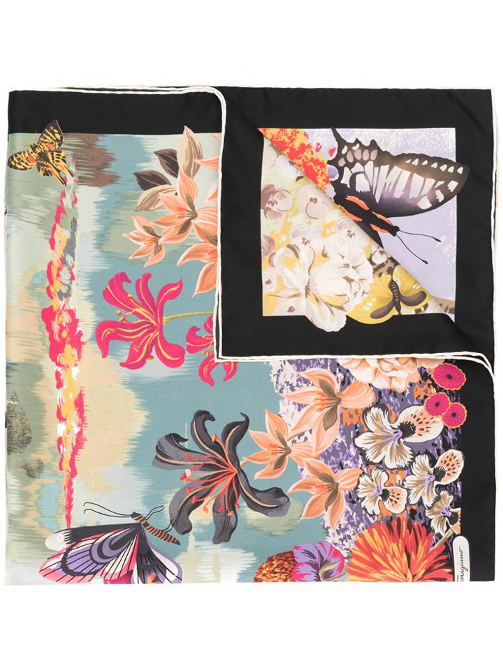 Salvatore Ferragamo Lake Painted Scarf - Black