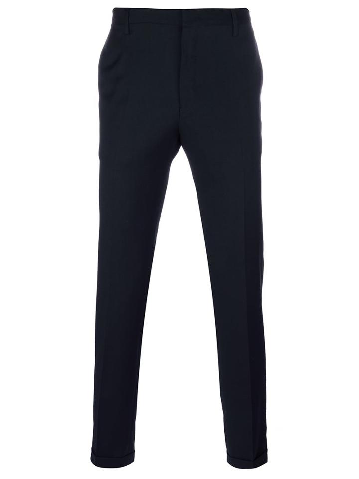 Paul Smith Slim Fit Tailored Trousers, Men's, Size: 36, Blue, Cupro/wool
