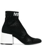 Mm6 Maison Margiela Mesh Sock Boots - Black