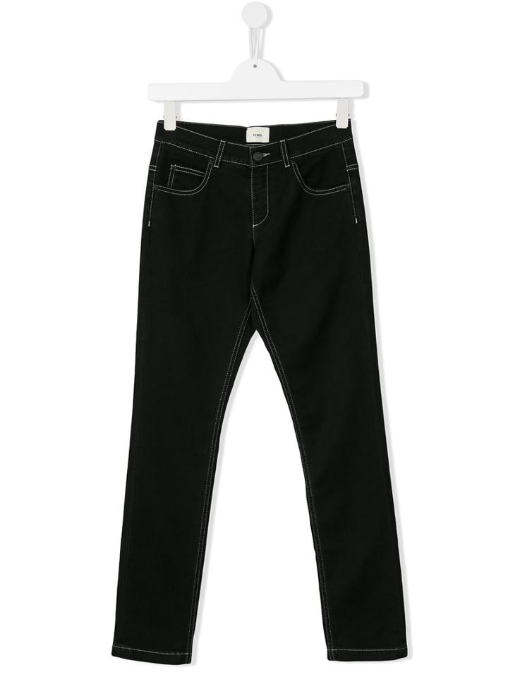 Fendi Kids Regular Jeans, Boy's, Size: 14 Yrs, Blue