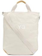 Y-3 Logo Print Tote Bag - White
