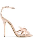 Giuseppe Zanotti Design Floral Embellishment Stiletto Sandals - Pink &