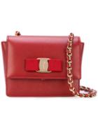 Salvatore Ferragamo - Mini Ginny Crossbody Bag - Women - Calf Leather/brass - One Size, Red, Calf Leather/brass