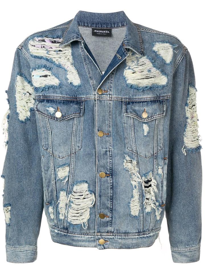 Mauna Kea Distressed Denim Jacket - Blue