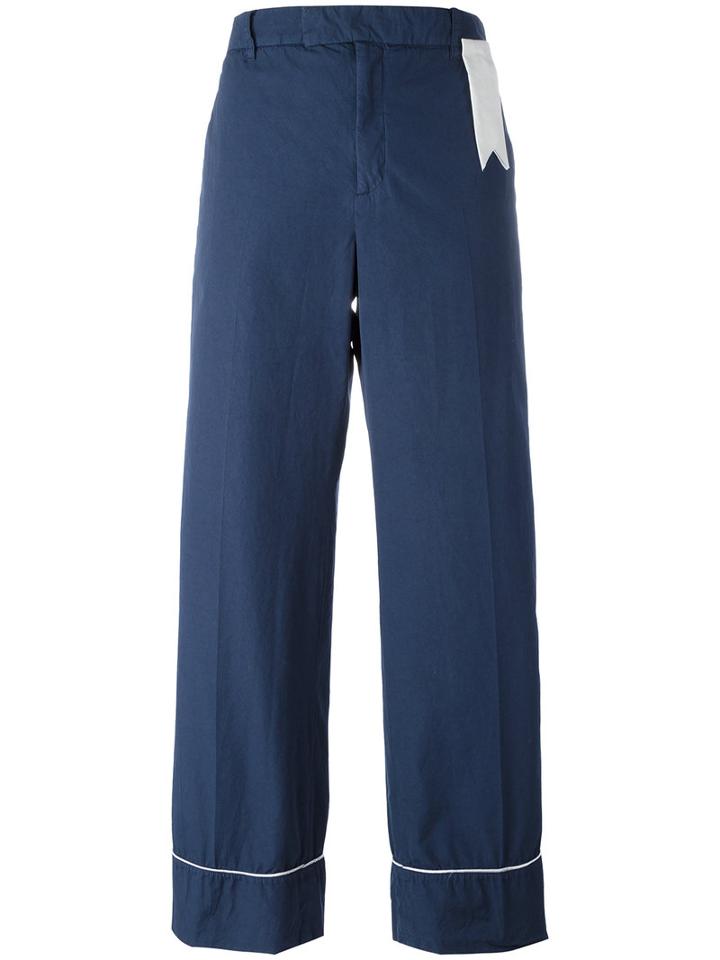 The Gigi - Teresa Trousers - Women - Cotton - 42, Blue, Cotton