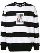 No21 Photo Print Striped Sweatshirt - Black