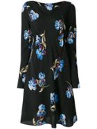 Sportmax Floral Flared Mini Dress - Black