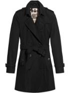 Burberry Kensington Mid-length Trench Coat - Black