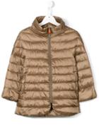 Save The Duck Kids Zipped Padded Coat, Girl's, Size: 12 Yrs, Nude/neutrals