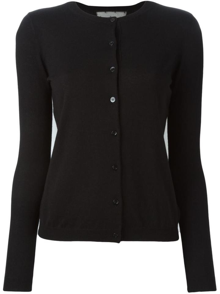 Red Valentino Classic Cardigan, Women's, Size: Medium, Black, Silk/polyamide/cashmere