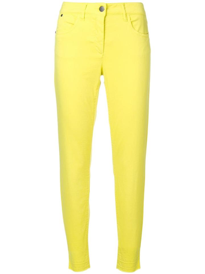 Luisa Cerano Slim Fit Trousers - Yellow