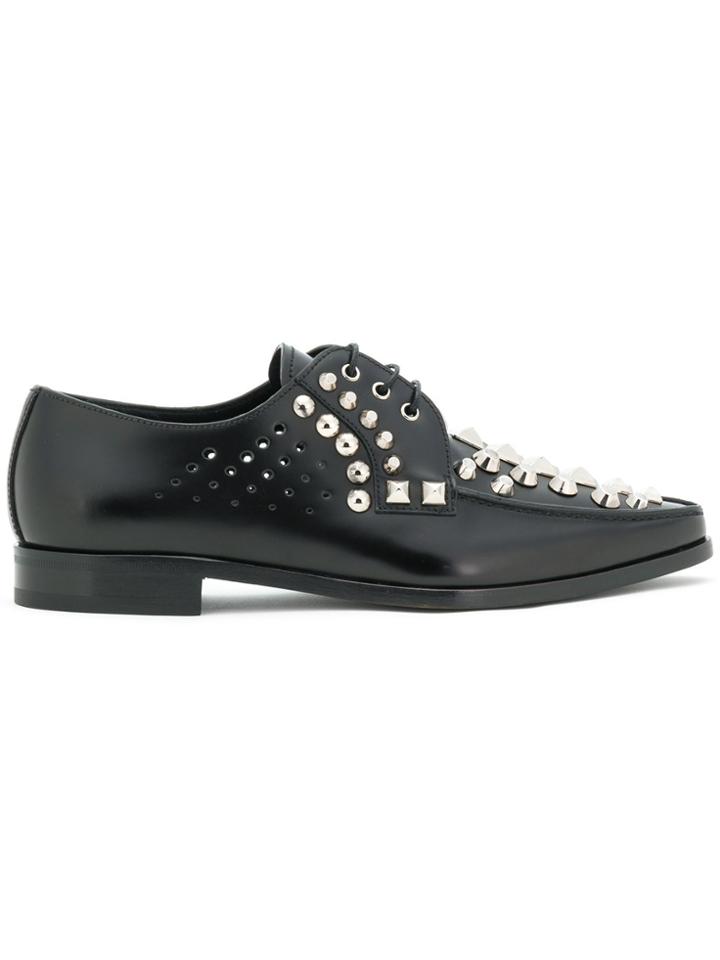 Prada Pointed Toe Derbies - Black
