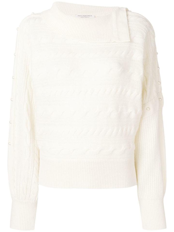 Philosophy Di Lorenzo Serafini Cable Knit Sweater - White