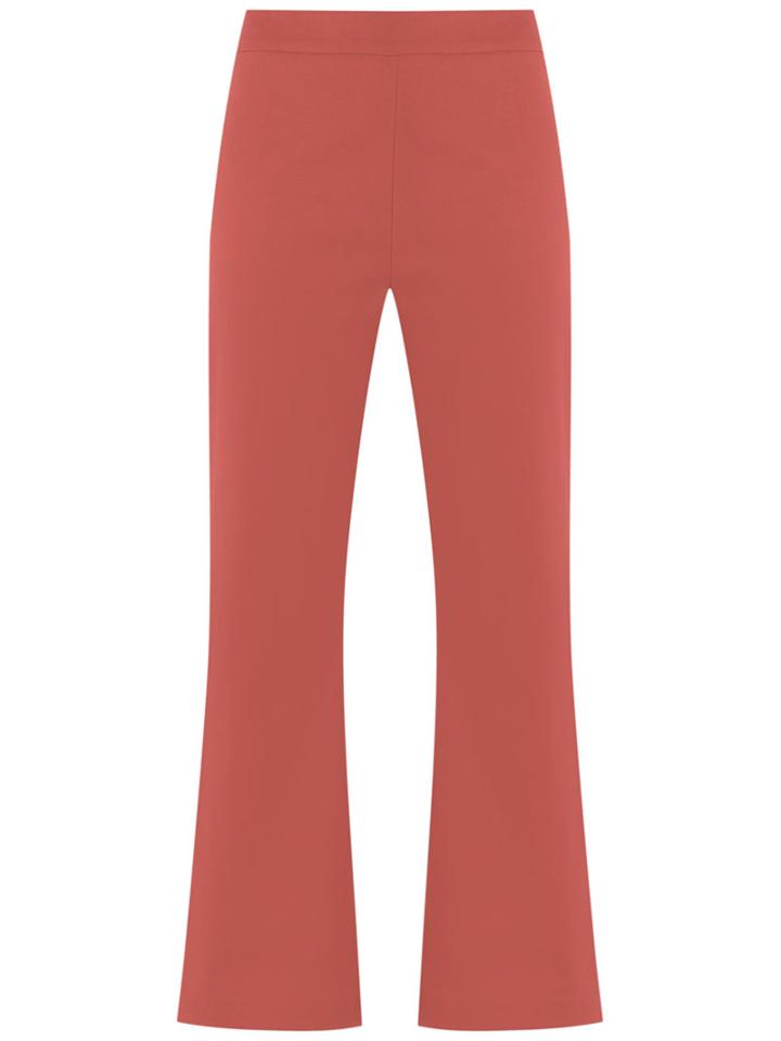 Talie Nk Cropped Trousers, Women's, Size: 36, Yellow/orange, Cotton/polyester/spandex/elastane