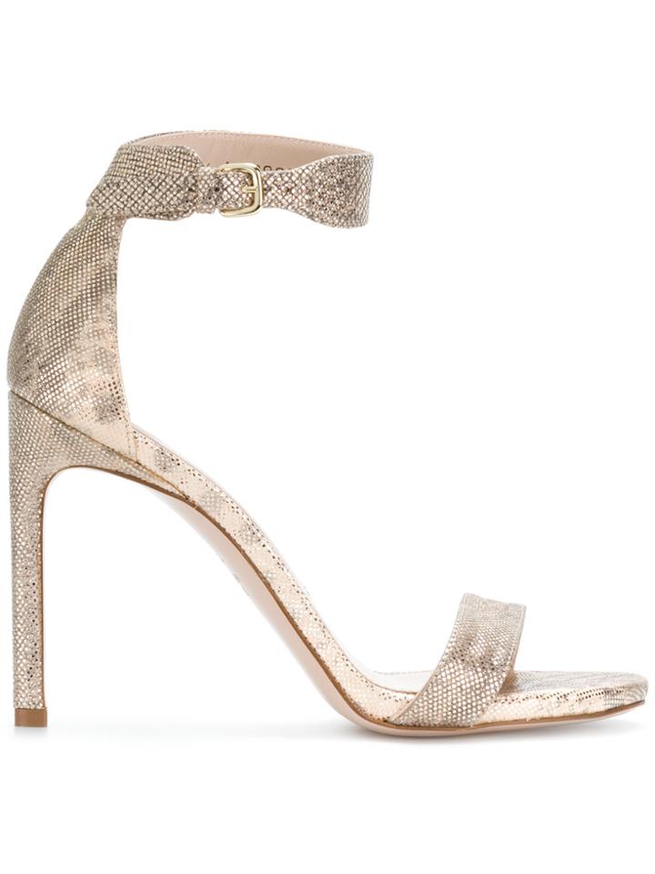 Stuart Weitzman Backup Sandals - Nude & Neutrals