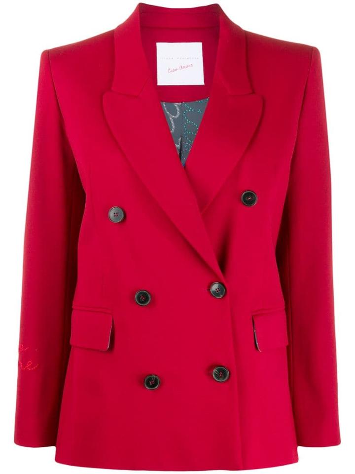Giada Benincasa Boxy Fit Blazer - Red