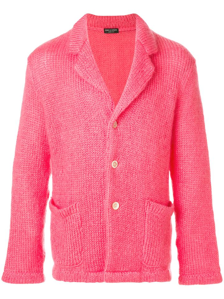 Comme Des Garçons Vintage 1999 Patch Pockets Cardigan - Pink & Purple