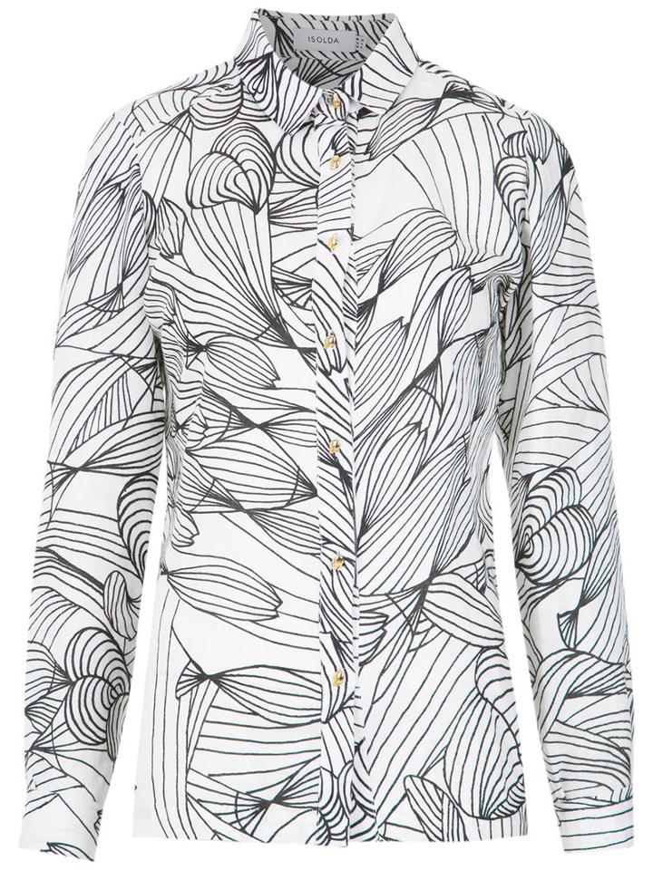 Isolda - Printed Shirt - Women - Linen/flax - 42, Black, Linen/flax