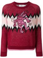 Coach X Keith Haring Zigzag Sweater - Red