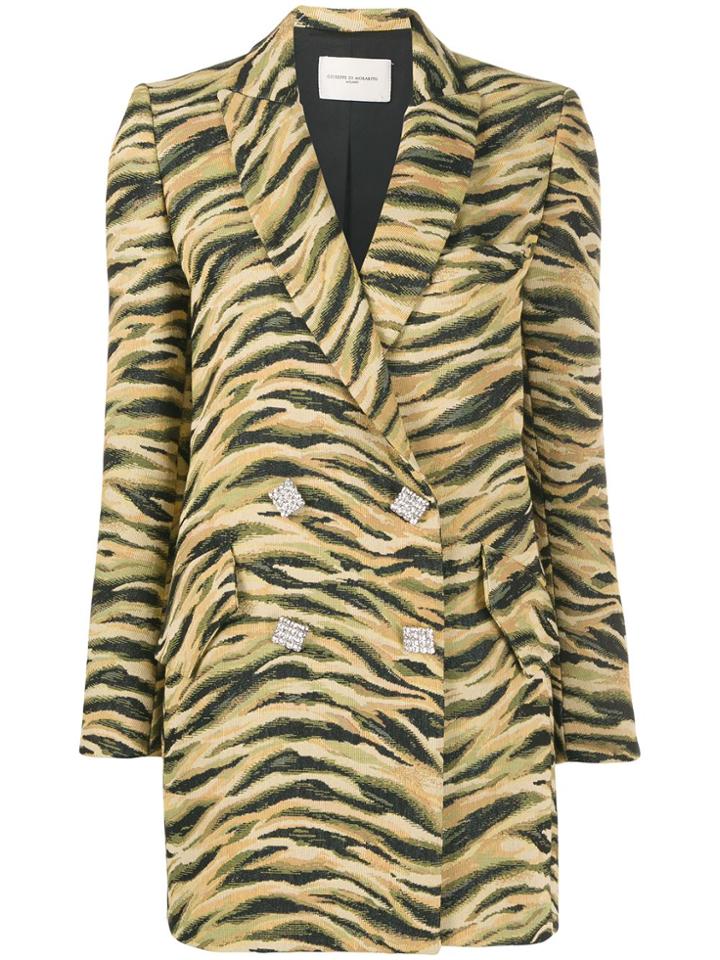 Giuseppe Di Morabito Double-breasted Animal Pattern Blazer - Neutrals