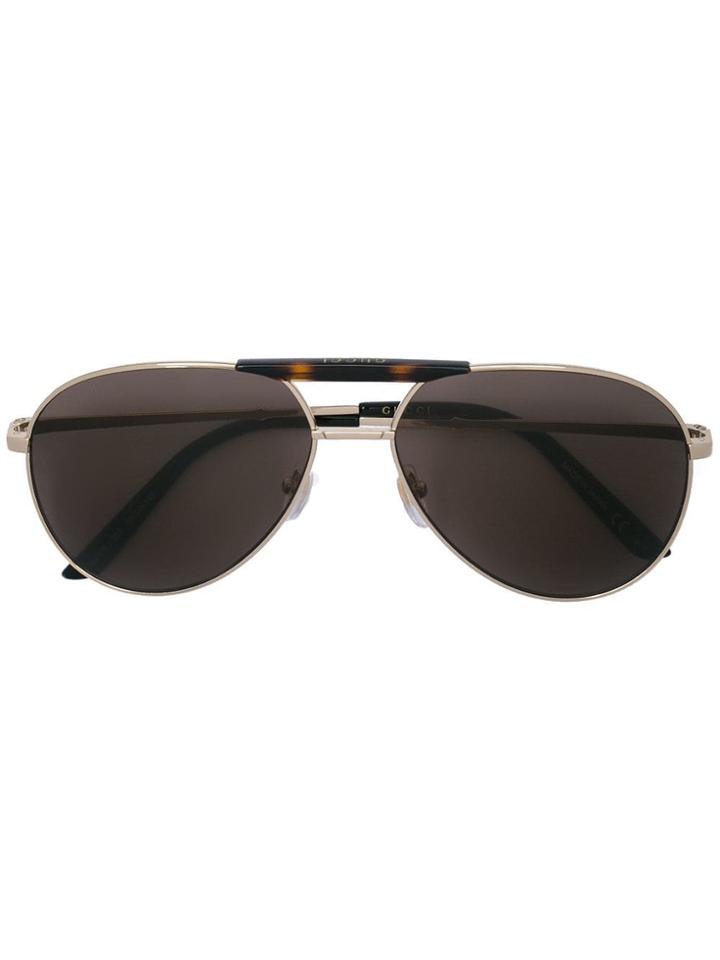 Gucci Aviator Frame Sunglasses - Black