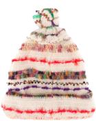Tsumori Chisato Knitted Stripe Beanie - Neutrals