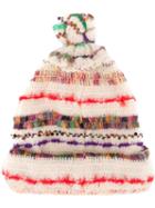 Tsumori Chisato Knitted Stripe Beanie - Neutrals