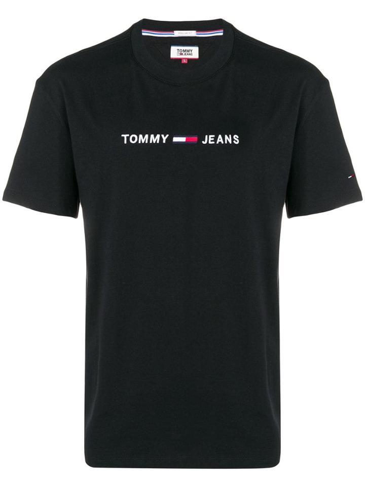 Tommy Hilfiger Front Logo T-shirt - Black