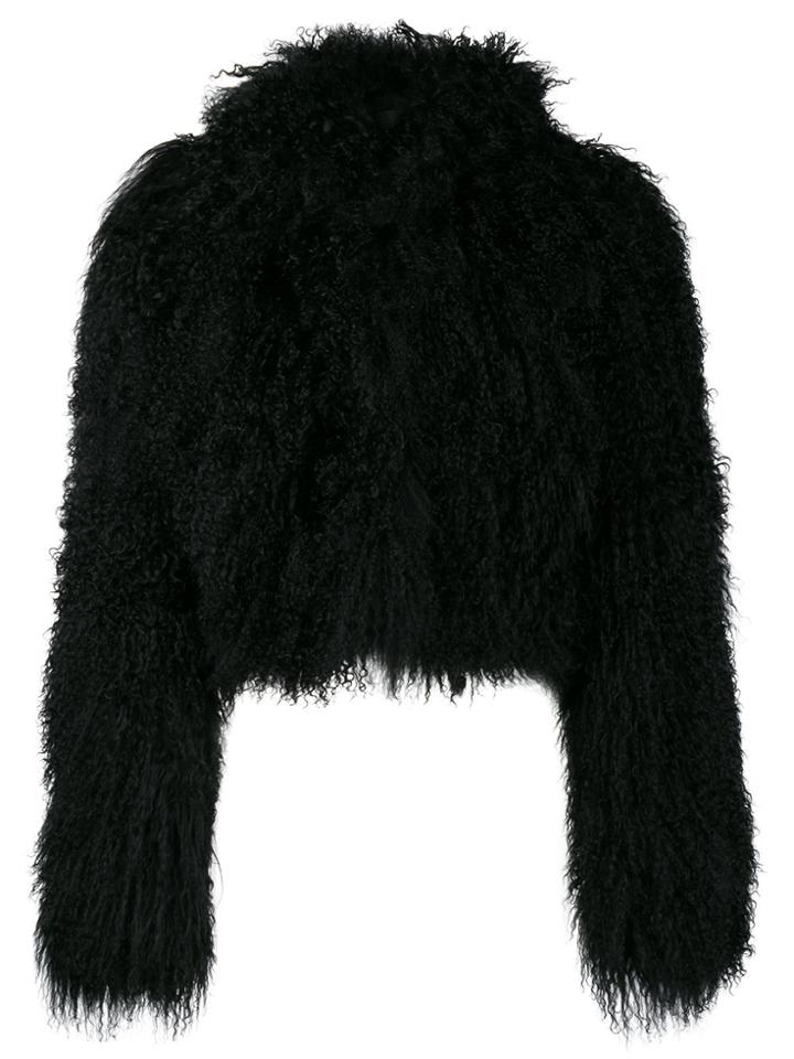 Haider Ackermann Hooded Shearling Jacket - Black