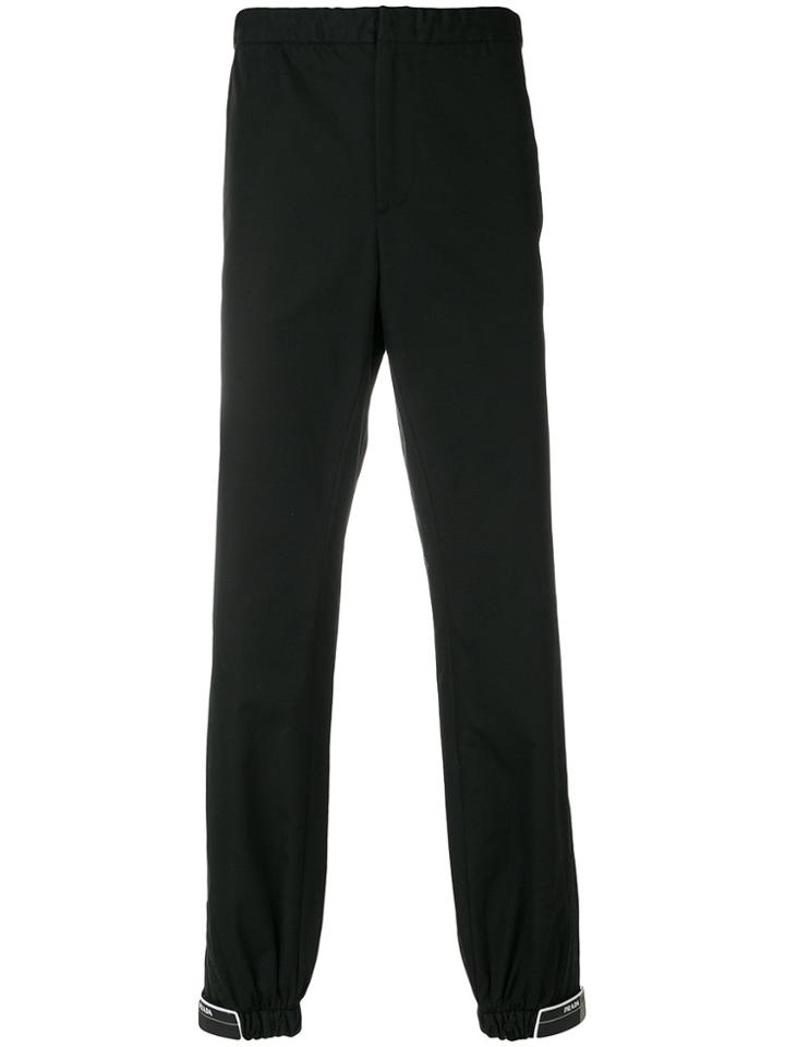 Prada Elastic-trimmed Trousers - Black