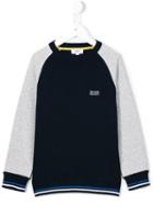 Boss Kids Contrast Sleeve Sweatshirt, Boy's, Size: 12 Yrs, Blue