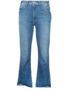 Mother Flared Cropped Jeans - Blue