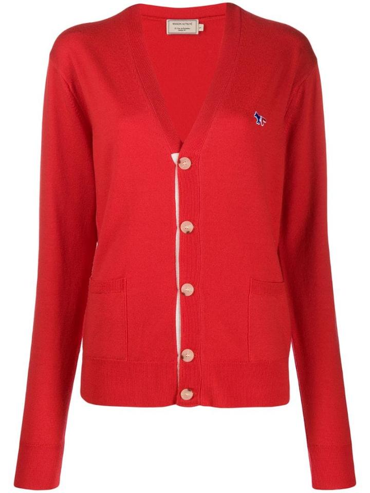 Maison Kitsuné Fox Cardigan - Red
