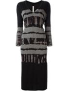 Raquel Allegra Tie-dye Jersey Dress, Women's, Size: 1, Black, Cotton/polyester