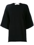 Isabel Benenato - Wide Sleeve Top - Women - Spandex/elastane/viscose - 38, Black, Spandex/elastane/viscose