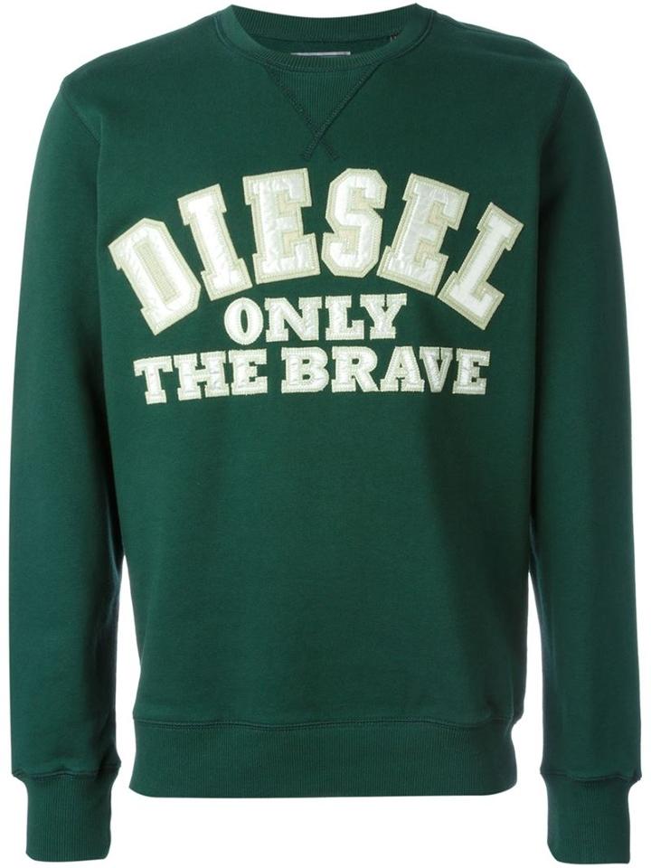 Diesel 's-joe-b' Sweatshirt, Men's, Size: 50, Green, Cotton/polyester