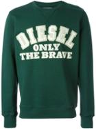 Diesel 's-joe-b' Sweatshirt, Men's, Size: 50, Green, Cotton/polyester