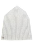 Lost & Found Ria Dunn Plaque Detail Knitted Beanie - Nude & Neutrals